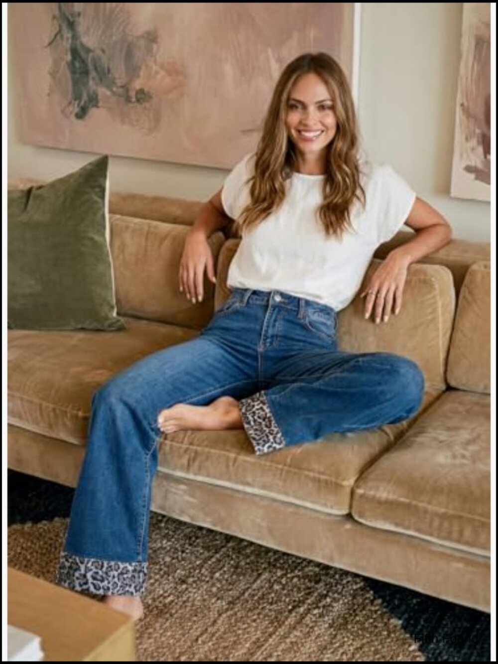 Wide Leg High Waisted Denim Pants with Pockets - Picture 5 of 6